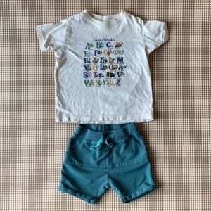 Texas Alphabet toddler t-shirt and shorts set.12-18 Months